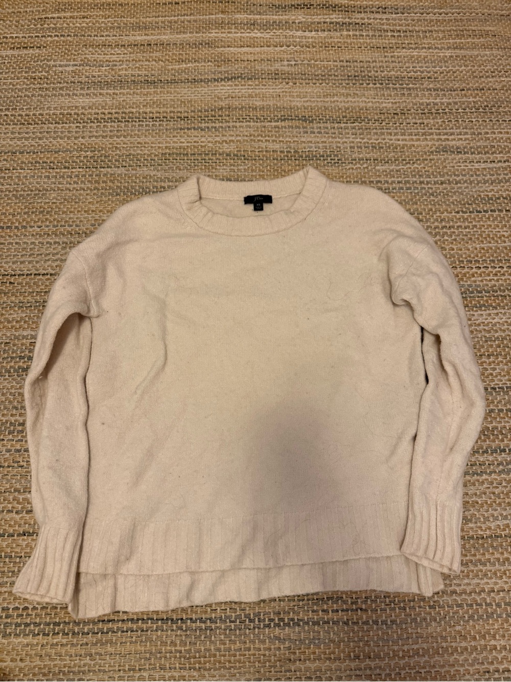 J. Crew Cream Scoopneck Lightweight Sweater